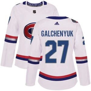 Damen Montreal Canadiens Trikot Alex Galchenyuk 27 Weiß 2017 100 Classic Authentic